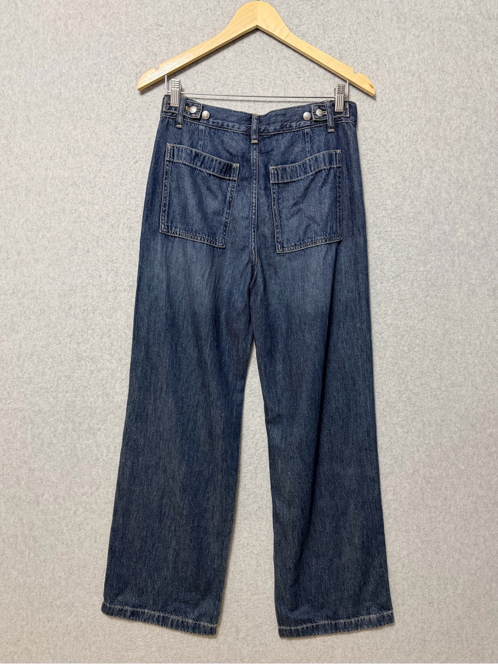 Madewell Low Slung Baggy Jeans in Airy Denim NWT Size 25 Wide Leg Full Length - Picture 6 of 10